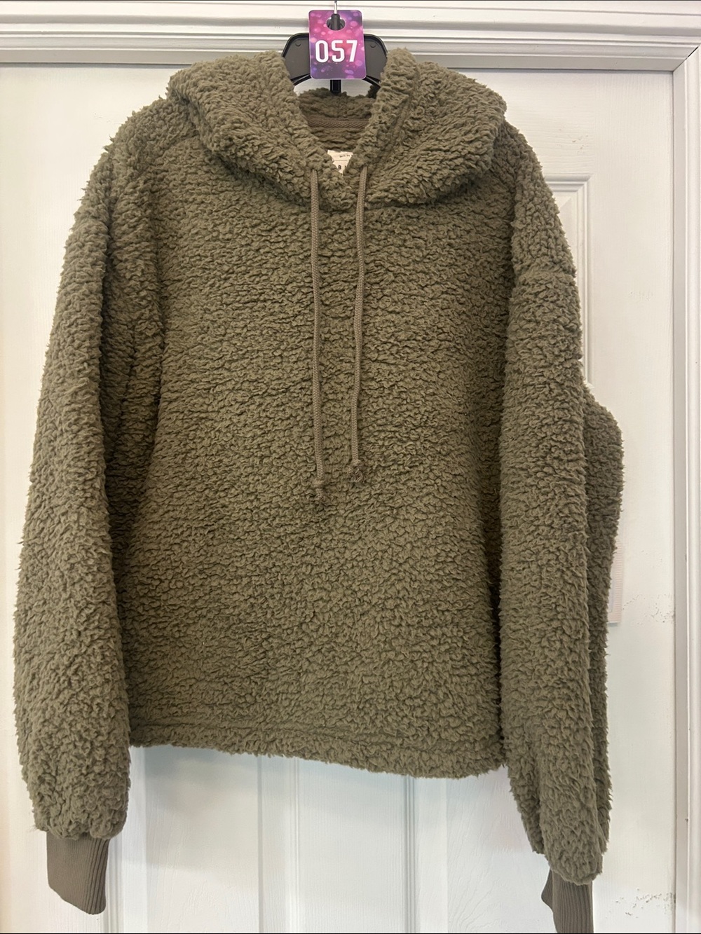Billabong Olive Green Sherpa Cowl Hoodie